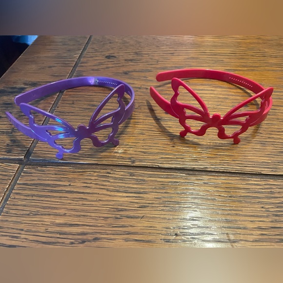 Charming Butterfly Kids Headbands - Purple and Red - Picture 1 of 2